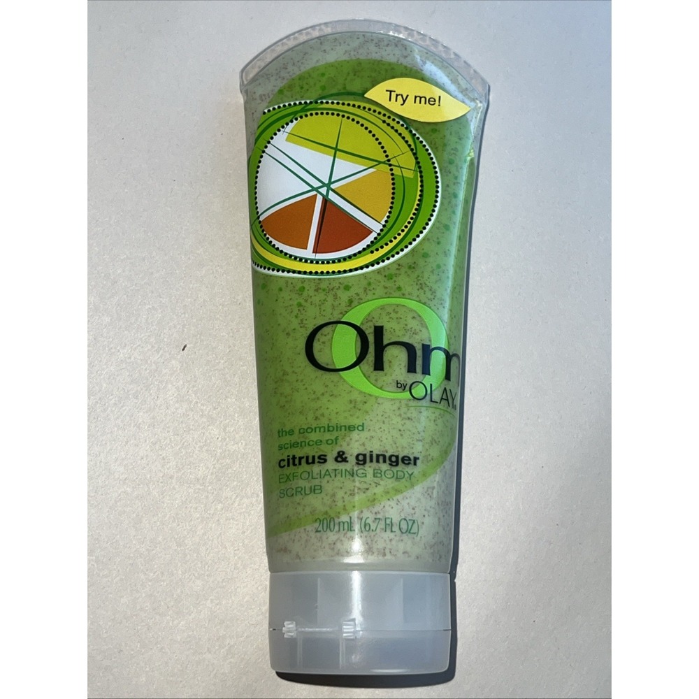 Ohm By Olay Citrus & Ginger Exfoliating Body Scrub 6.7 Oz New‎ Discontinued HTF
